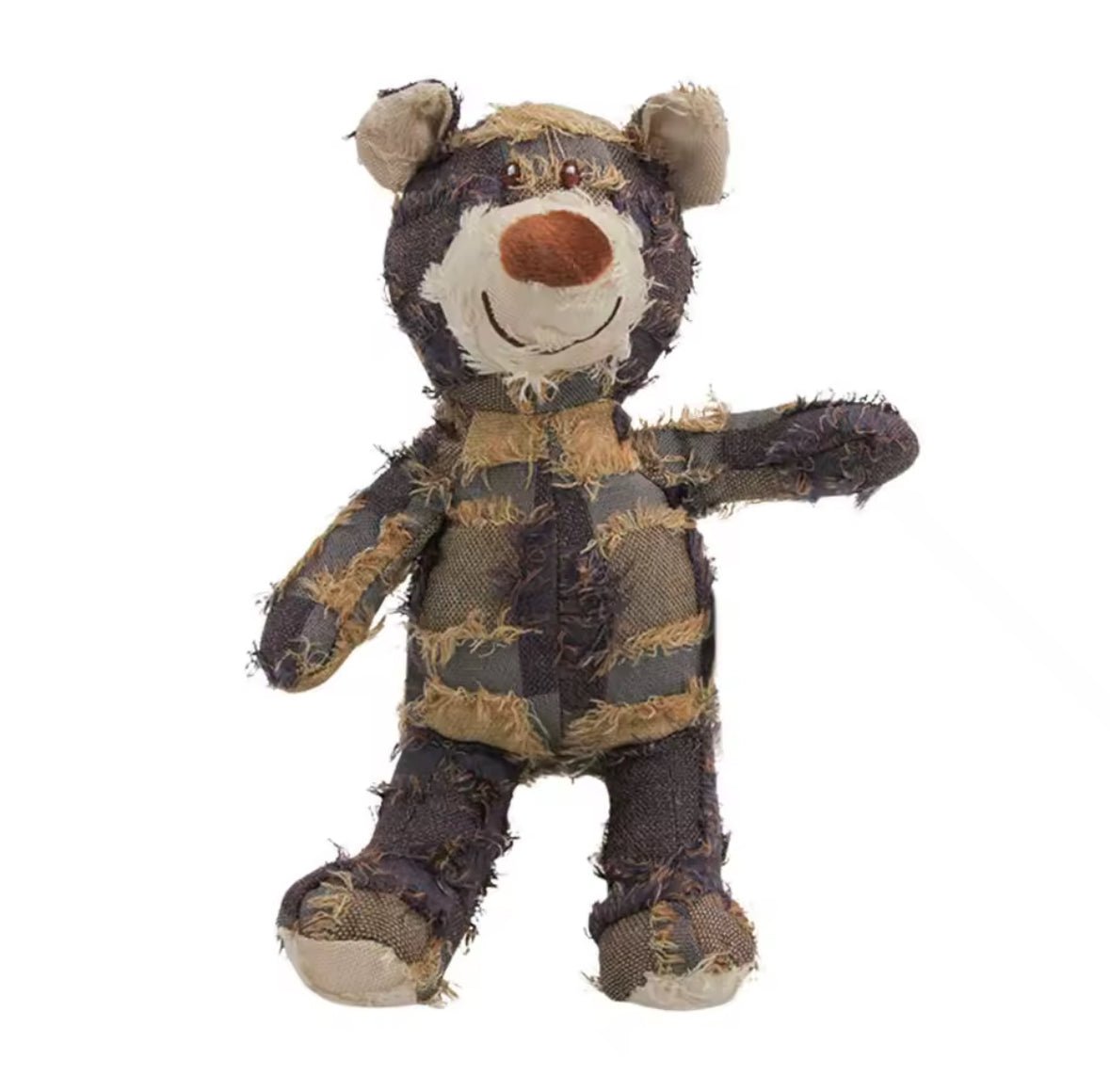 Denim Patchwork Stitch Bear Toy