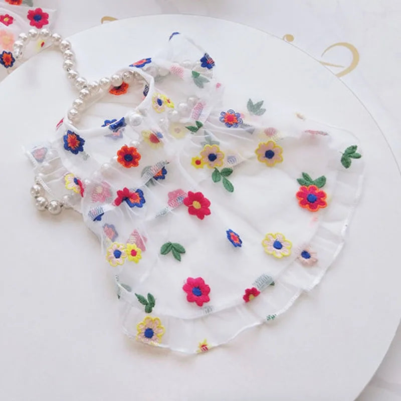 Floral Sheer Embroidered Dress