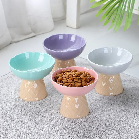 Ice Cream Shape Ceramic Pet Bowl