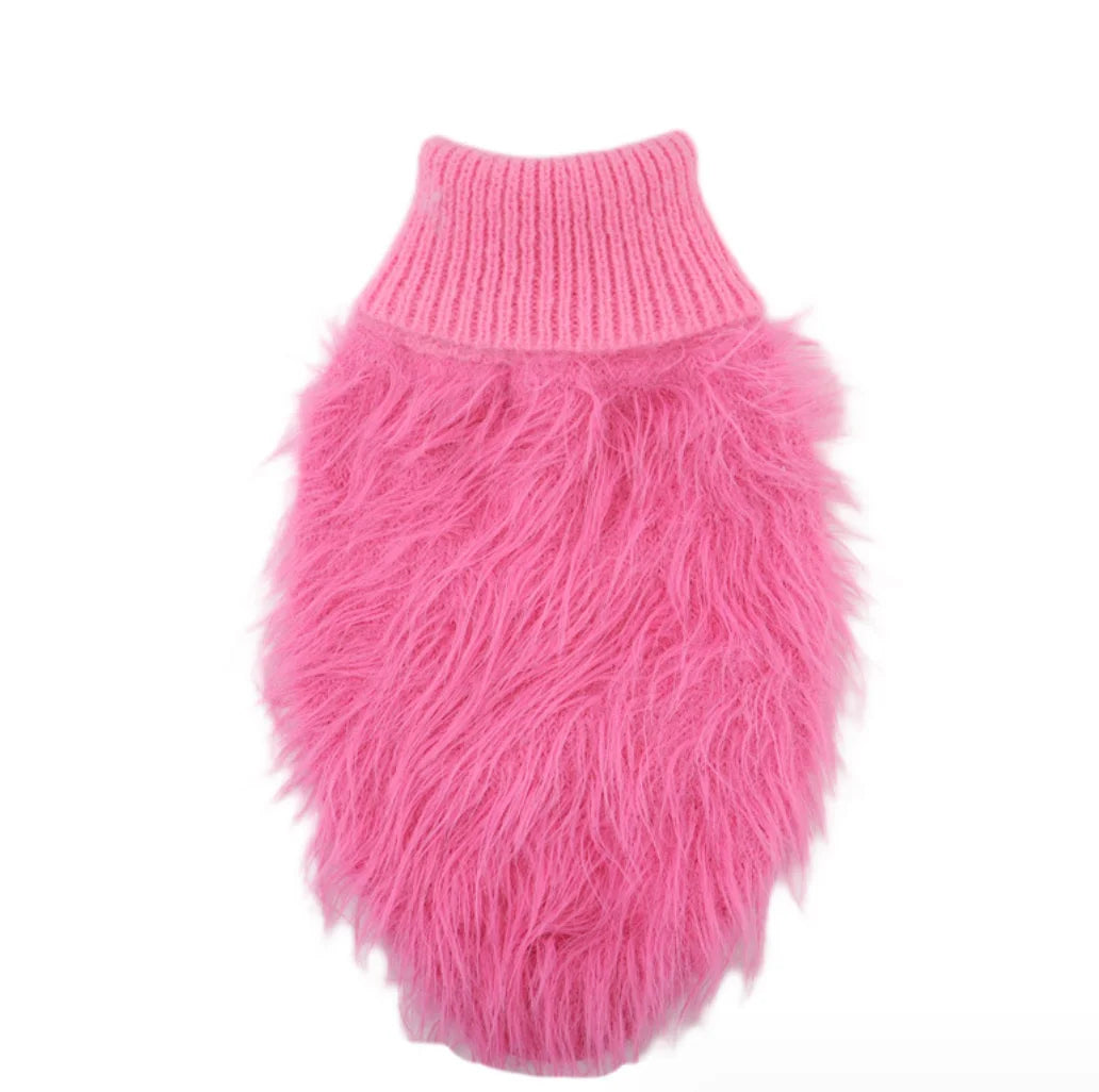 Cozy Fuzzy Turtleneck Dog Sweater