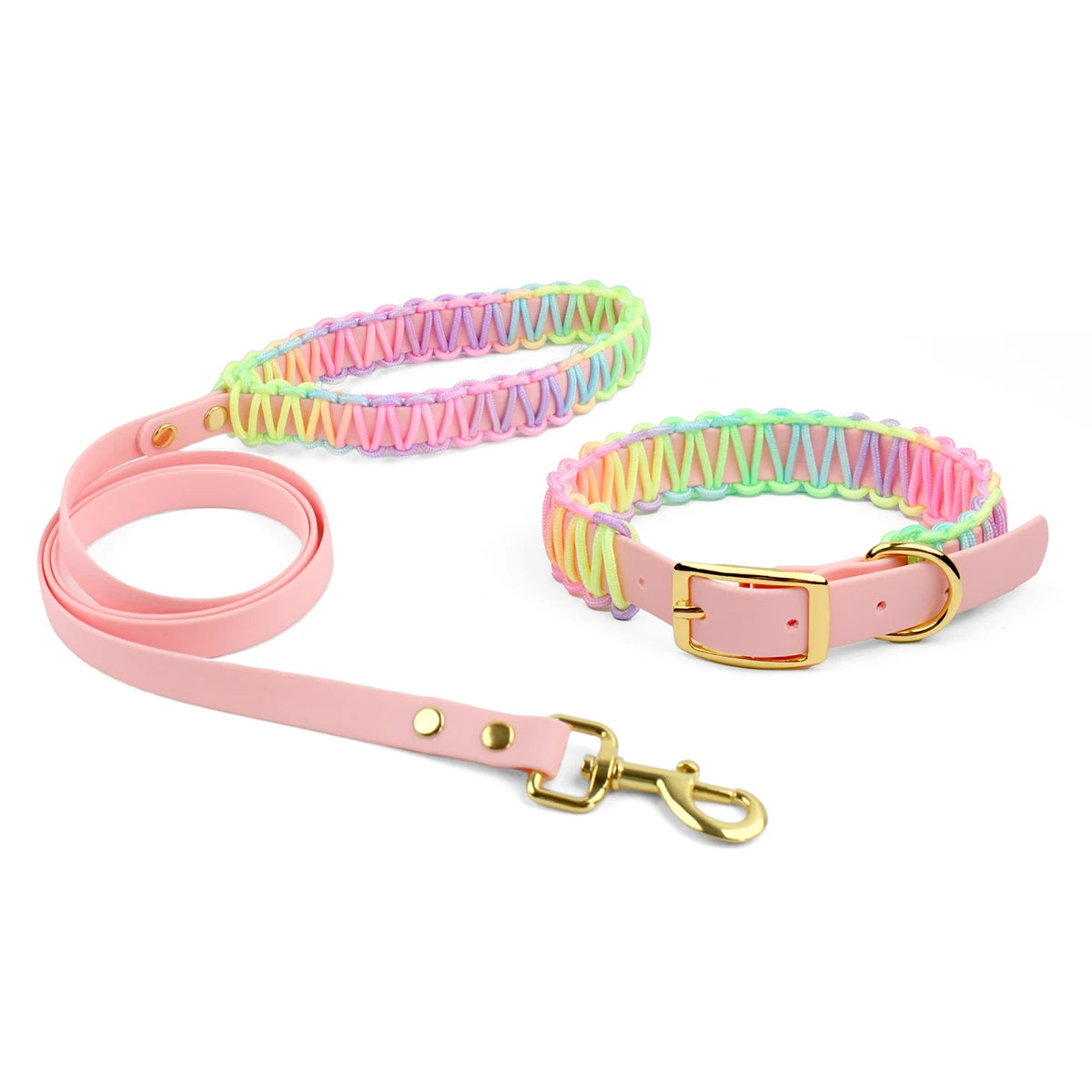 Colorful Dog Collar & Leash Set