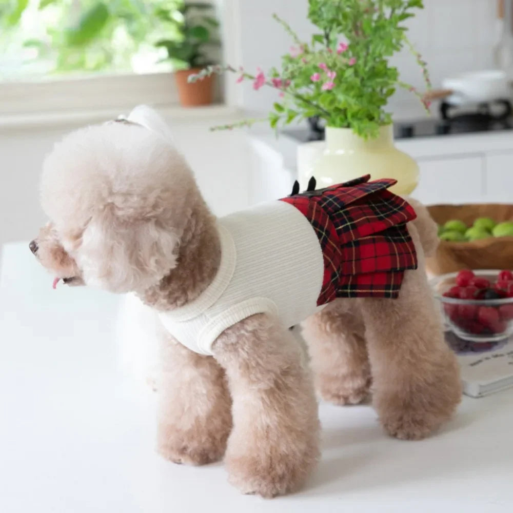 Punk Plaid Skirt Dress
