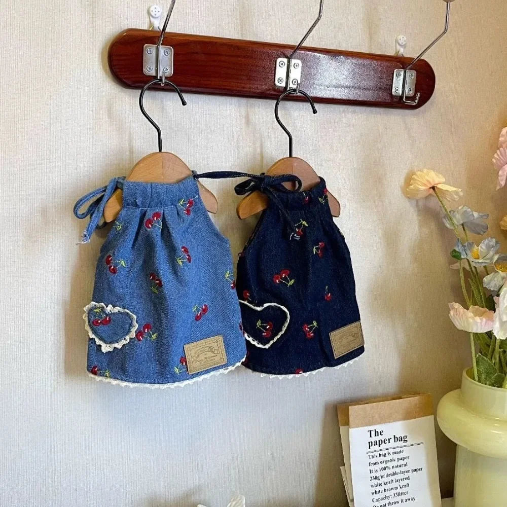 The Cherry Picnic Denim Dress
