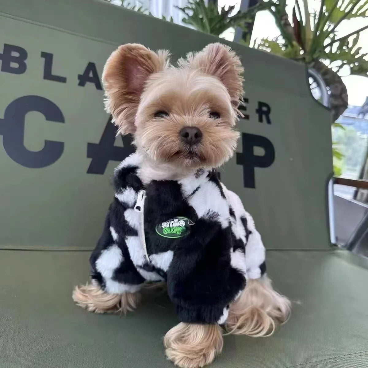 Warm Cow Print Coat