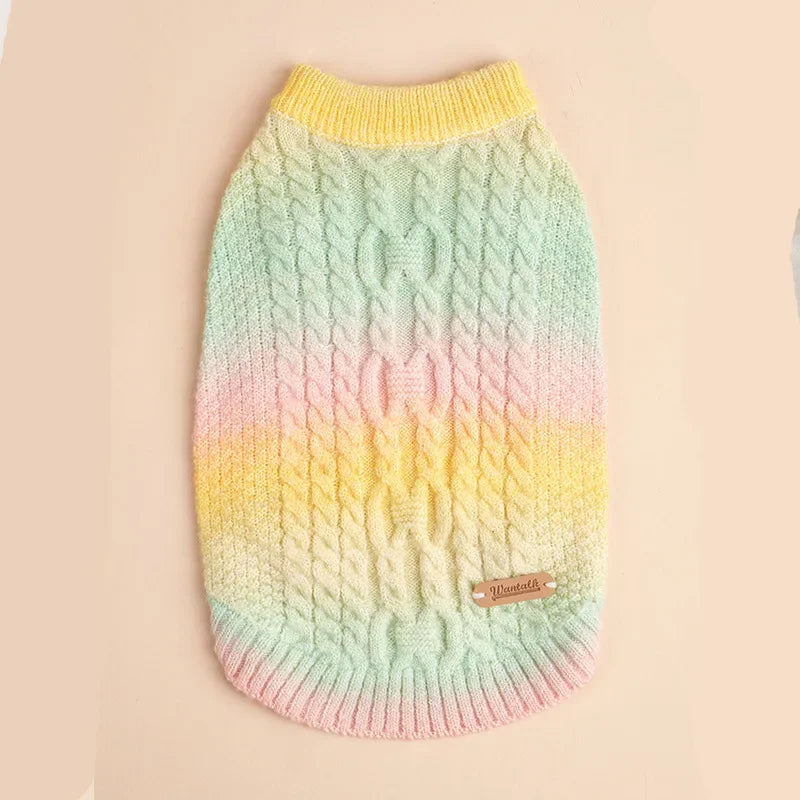 Gradient Cable Knit Sweater