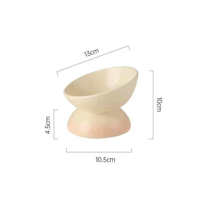 Tilted Gradient Ceramic Bowl