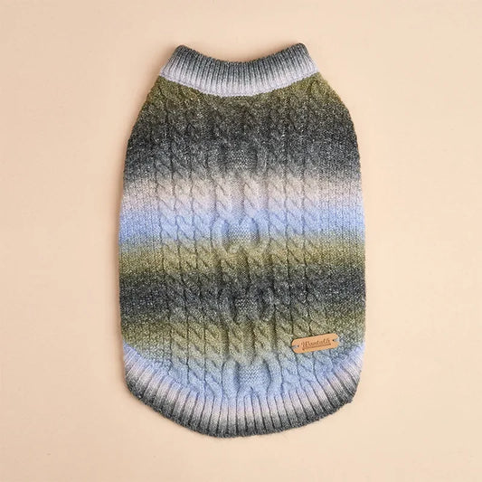 Gradient Cable Knit Sweater