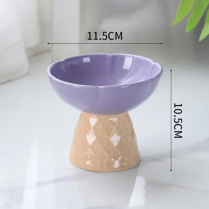 Ice Cream Shape Ceramic Pet Bowl
