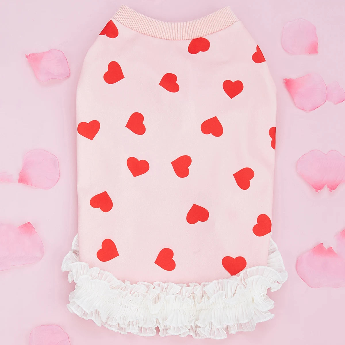 Pink Heart Princess Dog Dress