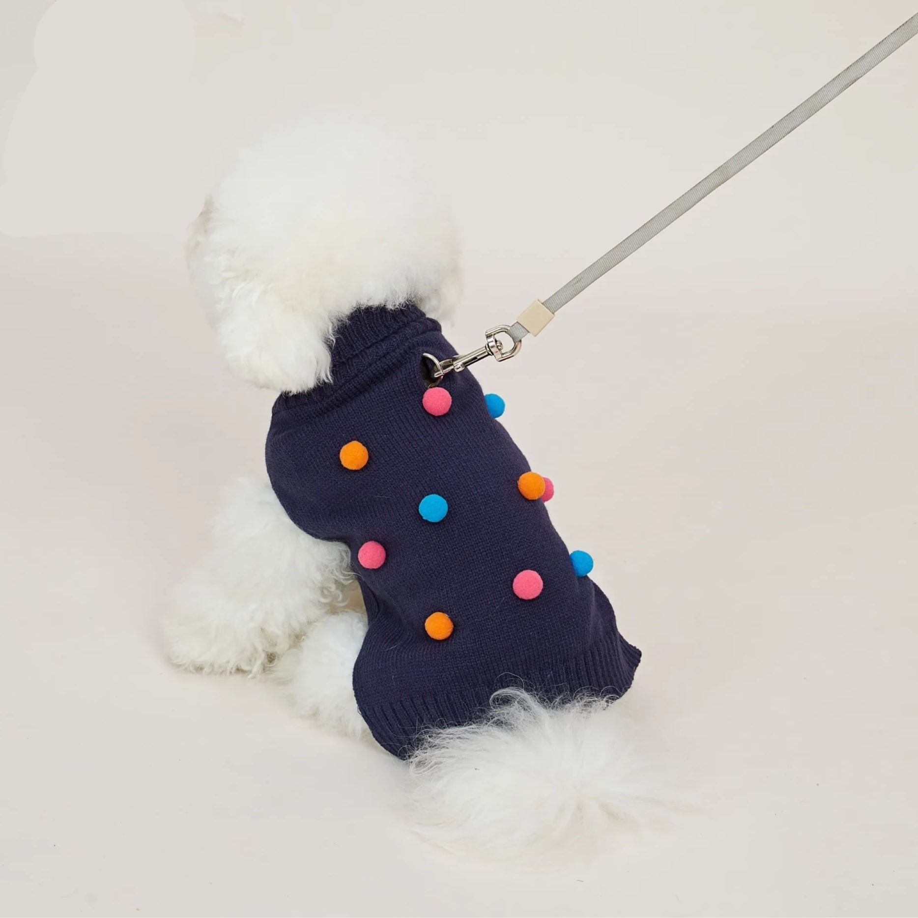 Polka Dot Pom-Pom Sweater