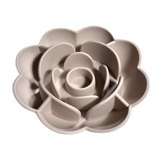 Rose-Shaped Silicone Slow Feeder Bowl