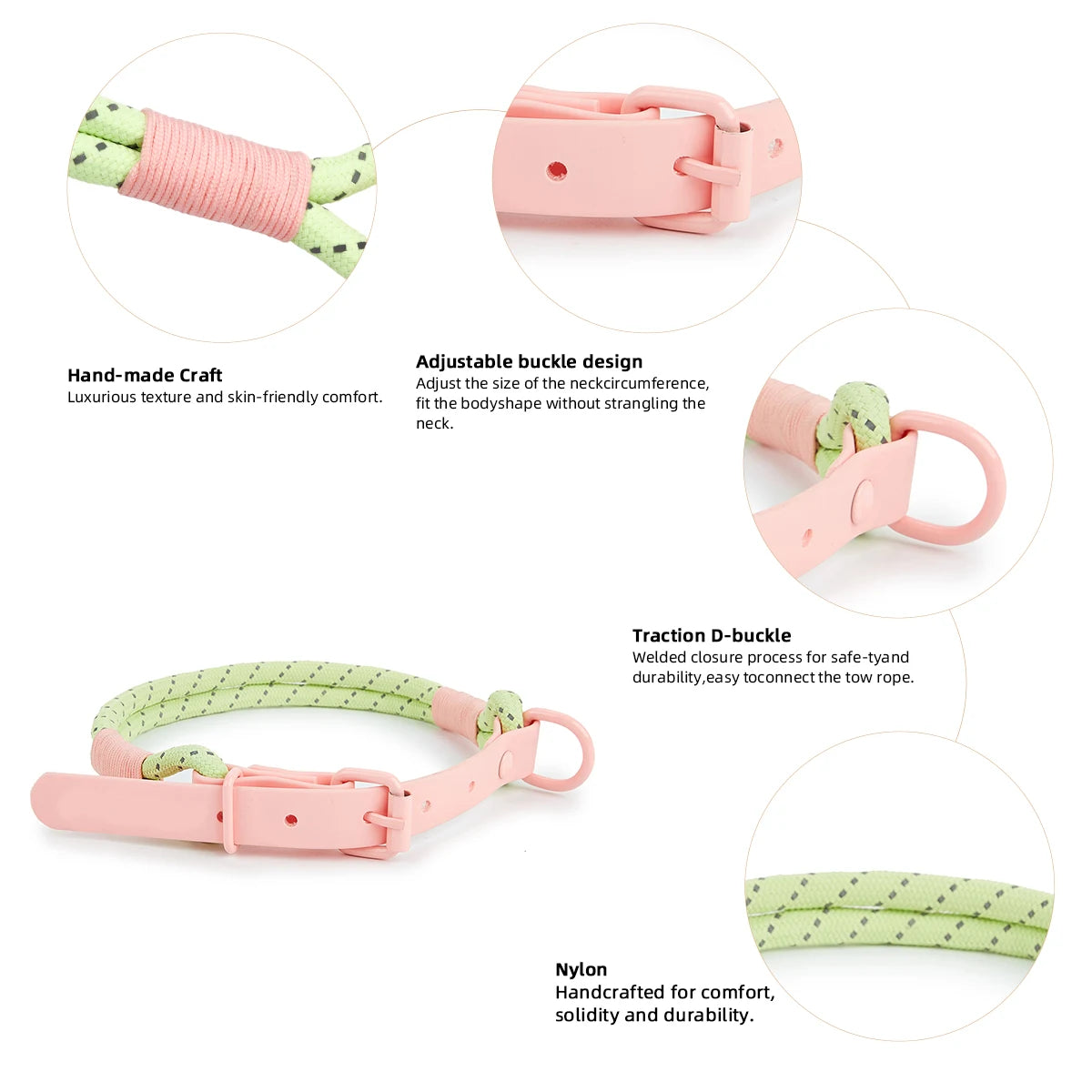Bubblegum Trail Collar & Leash Set