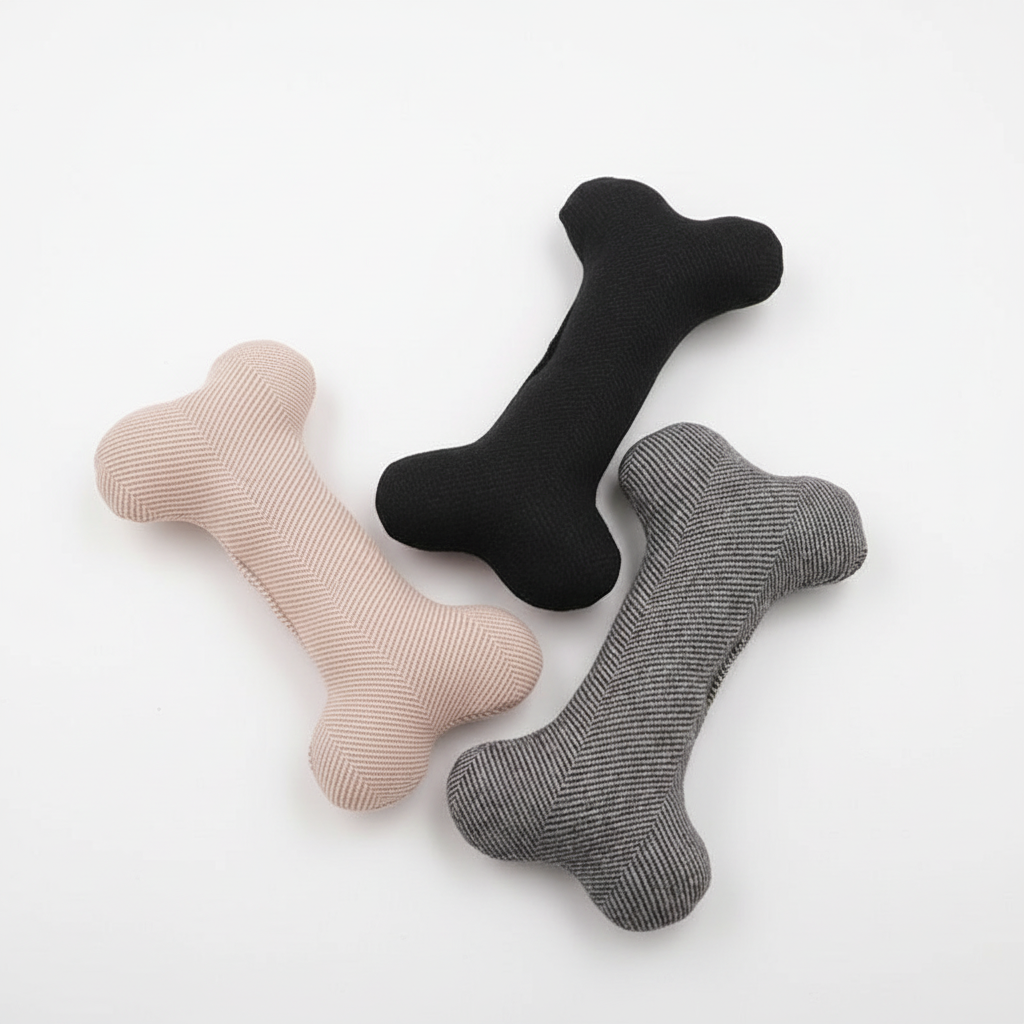 Plush Squeaky Bone Toy