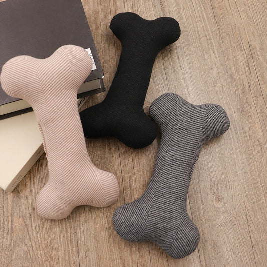 Plush Squeaky Bone Toy