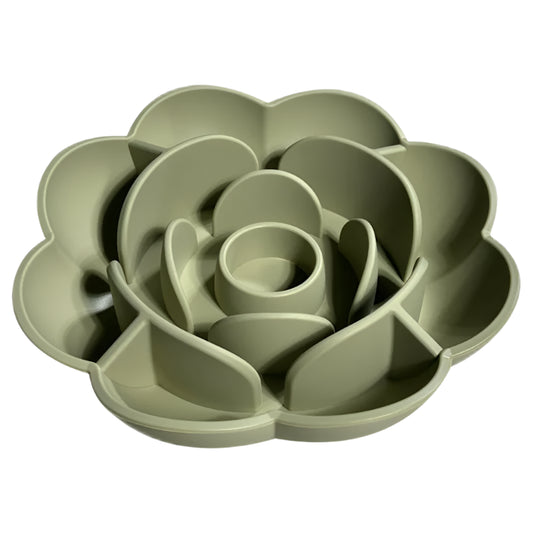 Rose-Shaped Silicone Slow Feeder Bowl