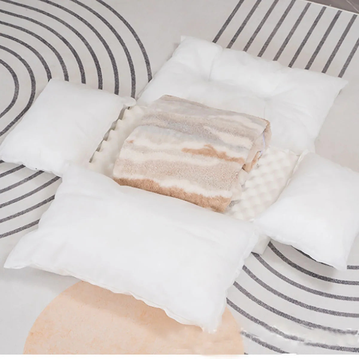 Zebra Stripe Plush Sofa Bed