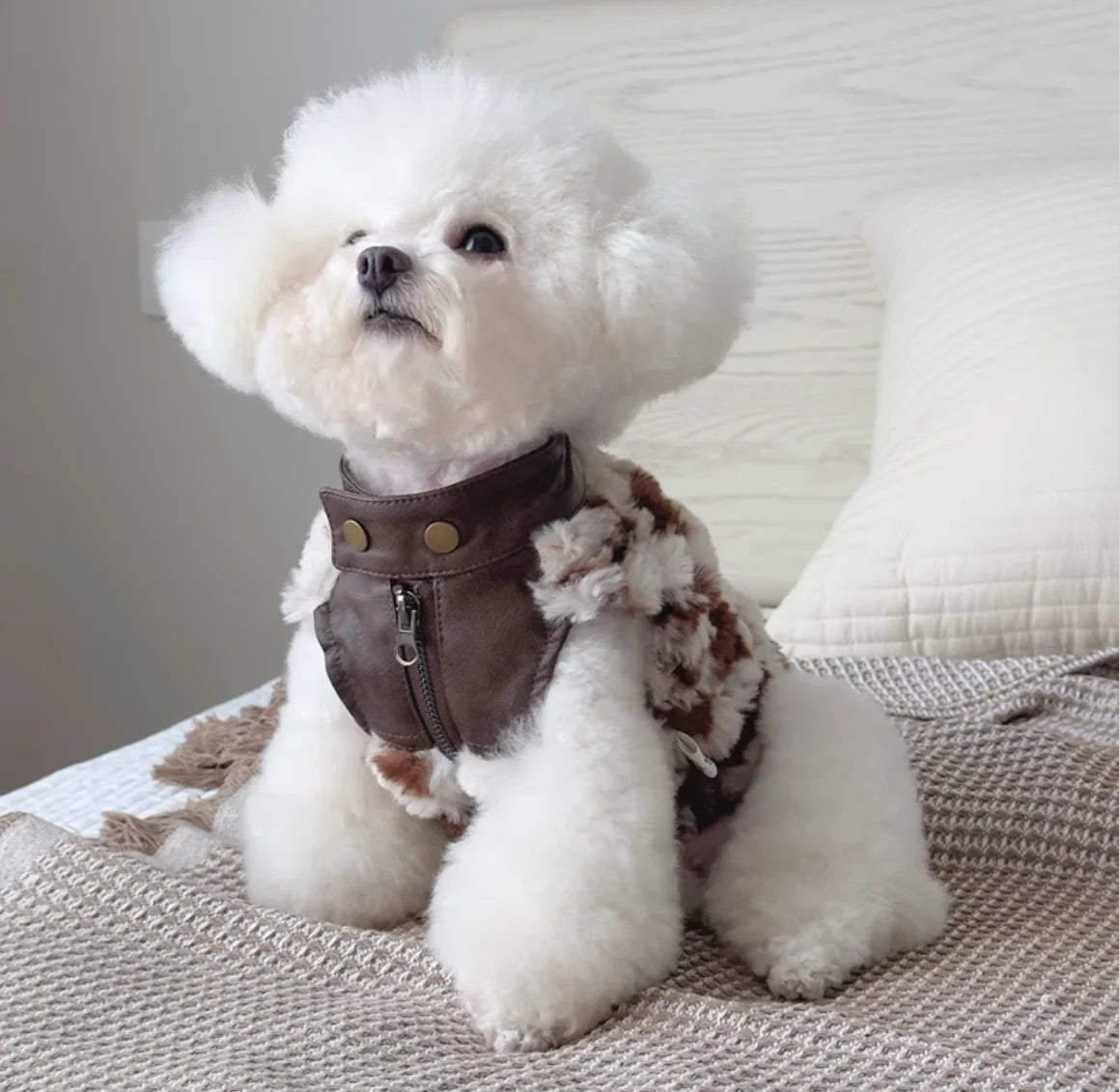 Fluffy Warm Animal Print Vest