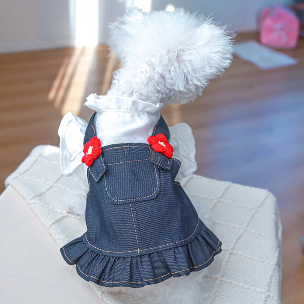 Denim Strap Dress for Dogs