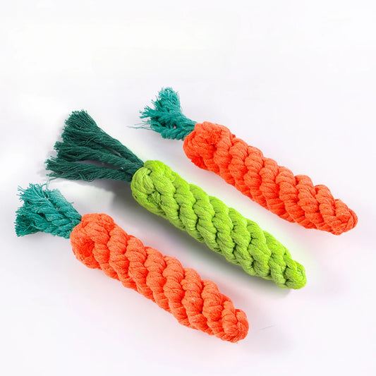 Carrot Cotton Rope Chew Toy