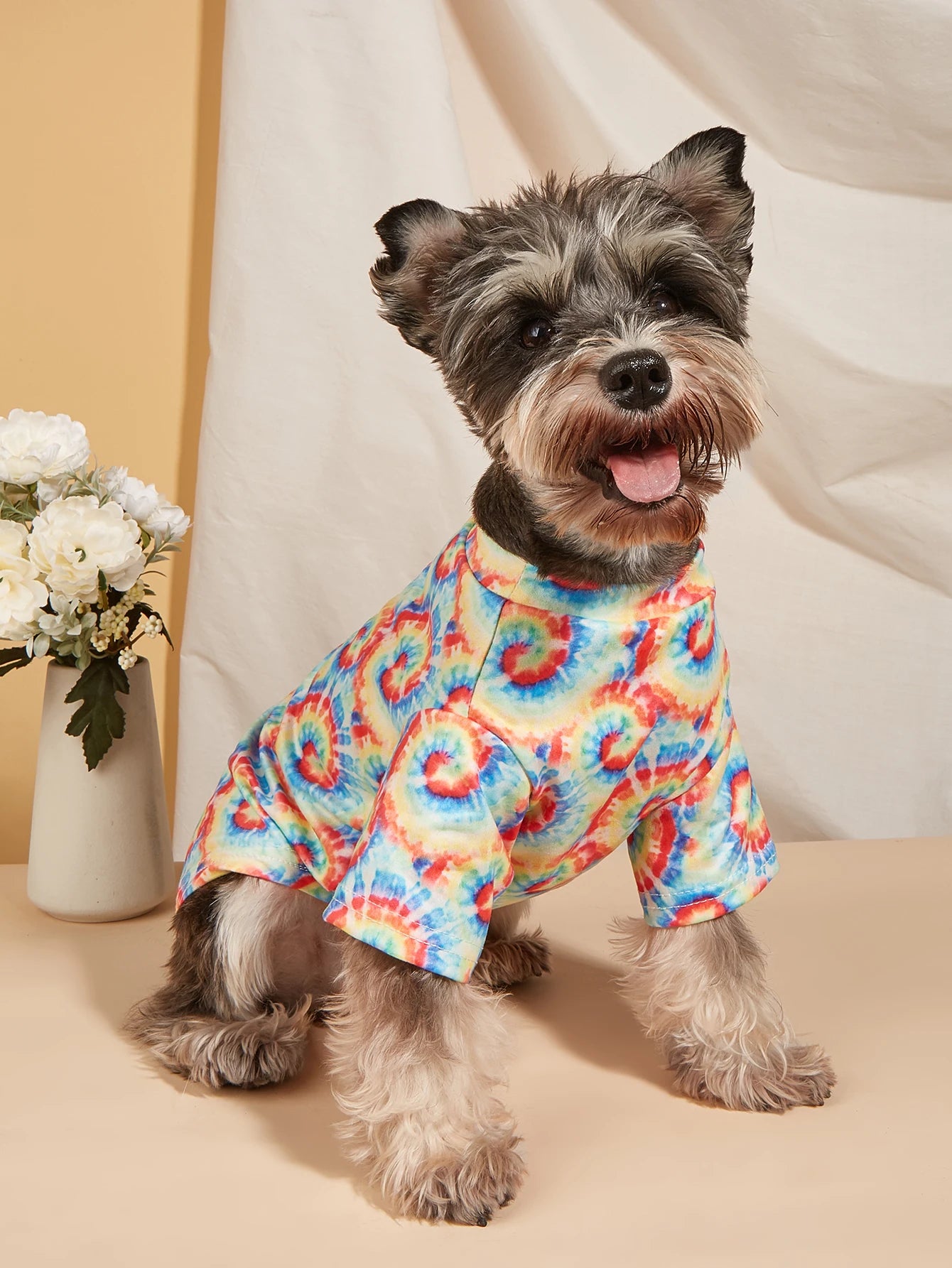 Colorful Tie-Dye Dog T-Shirt