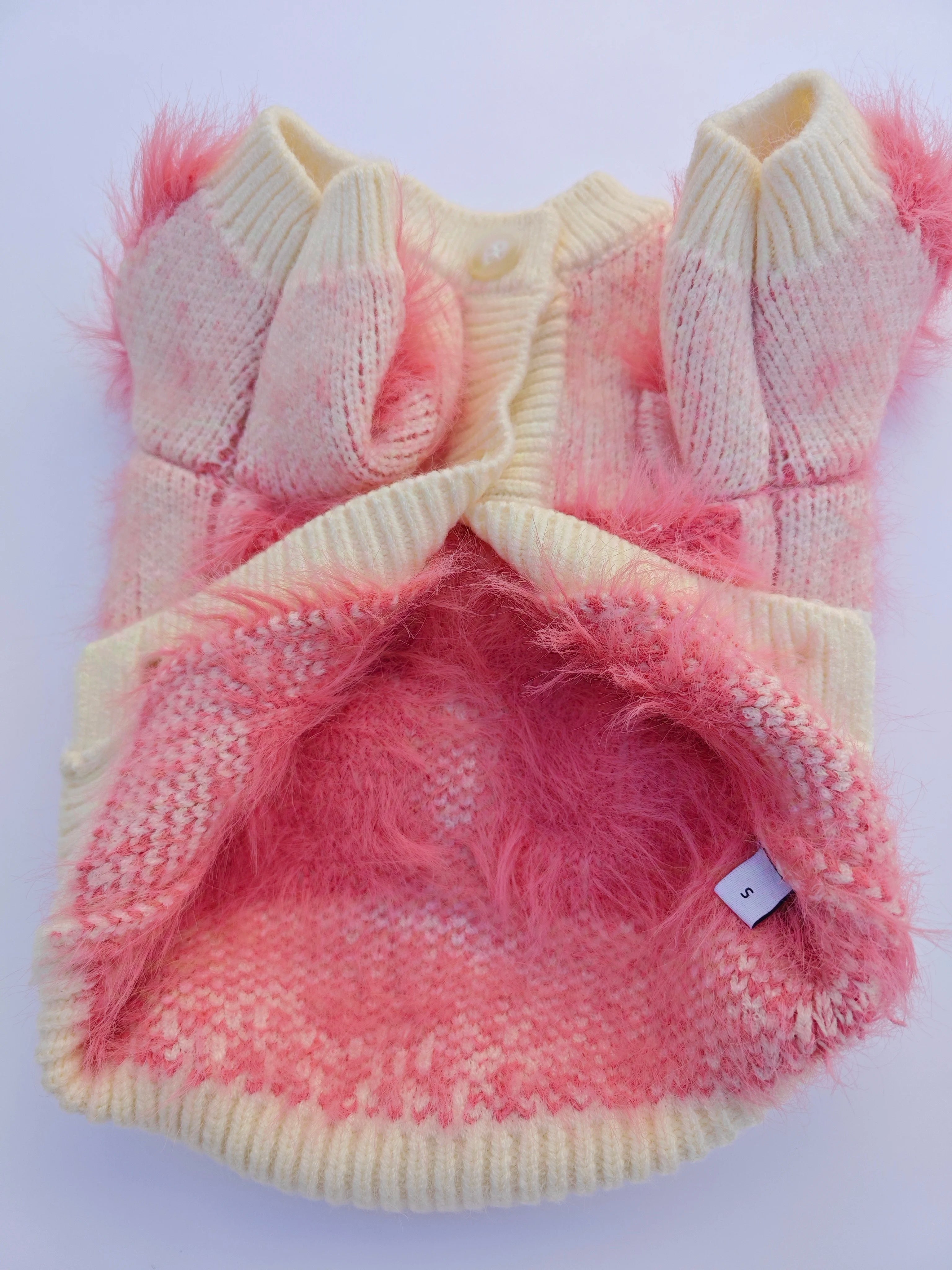 Fluffy Bow Dog Sweater