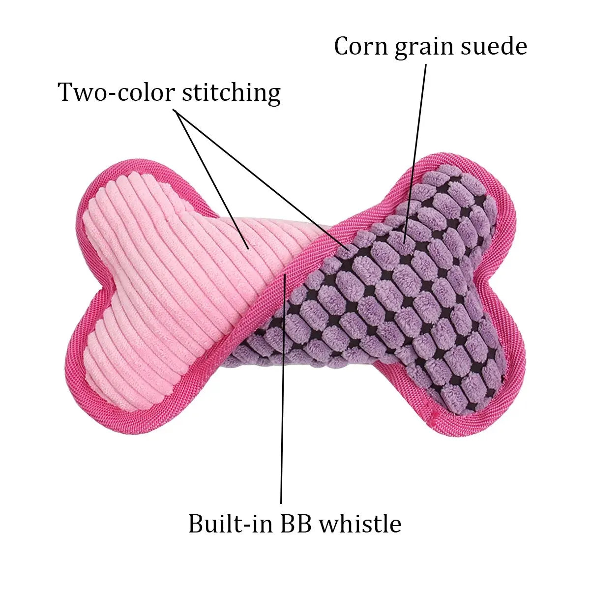 FuzzyFun Bone Squeak Toy