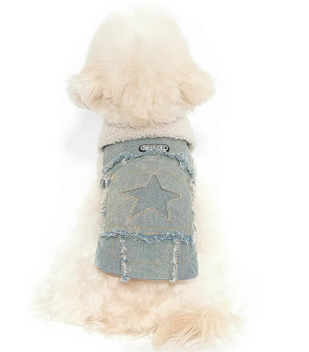 Rockstar Denim & Shearling Vest