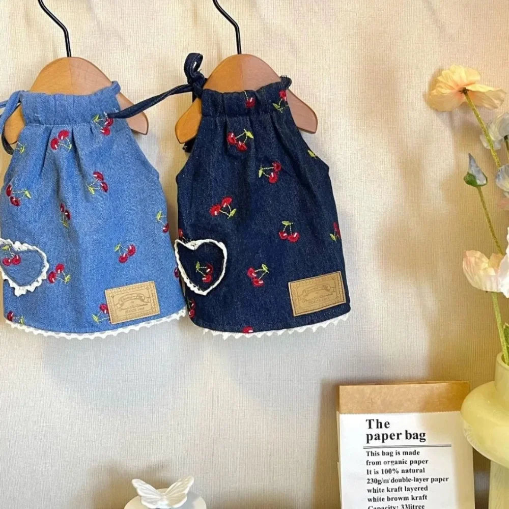 The Cherry Picnic Denim Dress