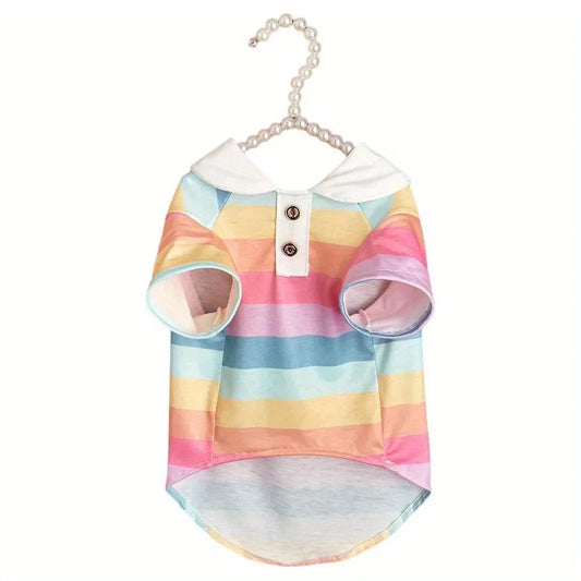 Rainbow Stripe Polo Shirt