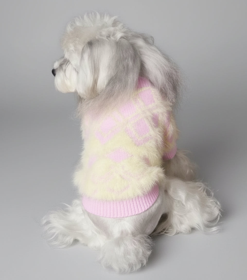 The Marshmallow Argyle Sweater