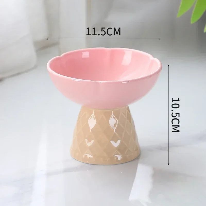 Ice Cream Shape Ceramic Pet Bowl