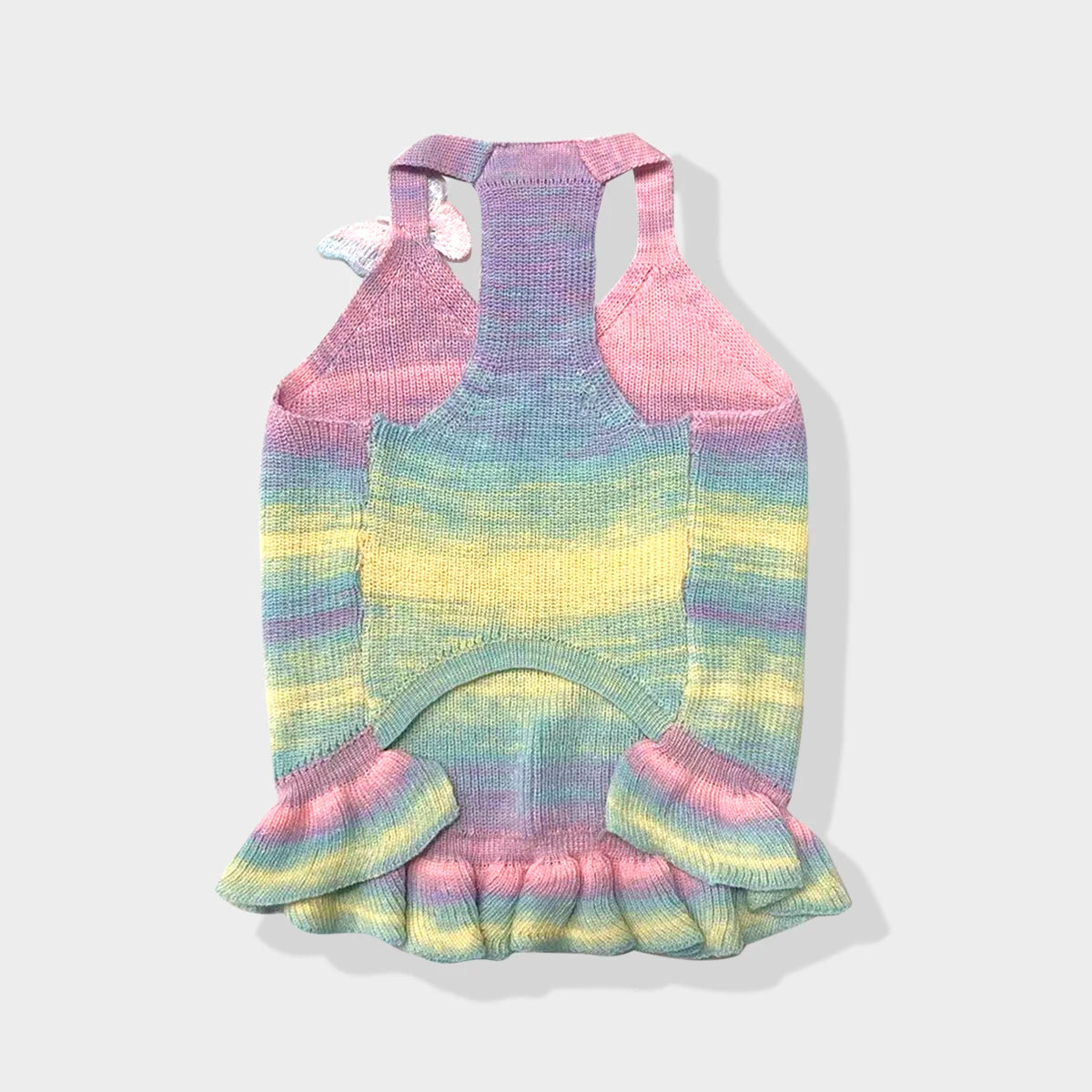 Gradient Butterfly Knit Dog Dress