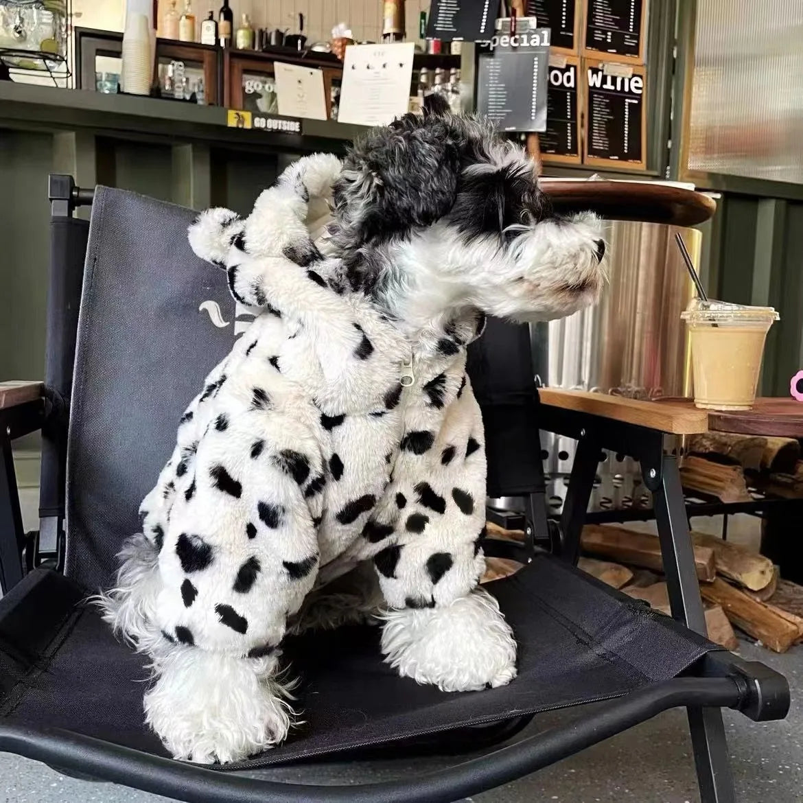 White Leopard Dog Coat