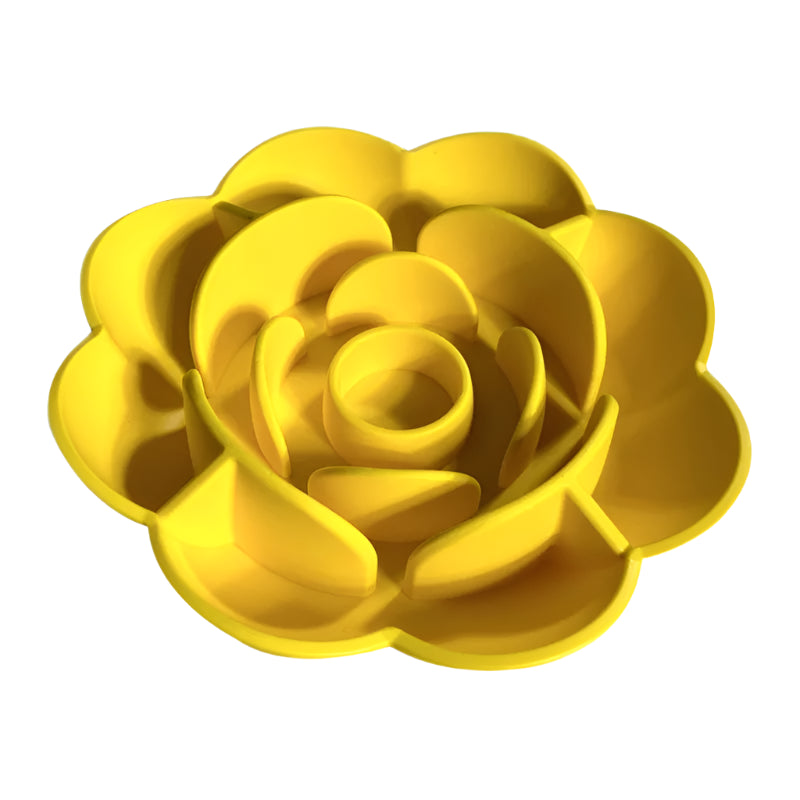 Rose-Shaped Silicone Slow Feeder Bowl