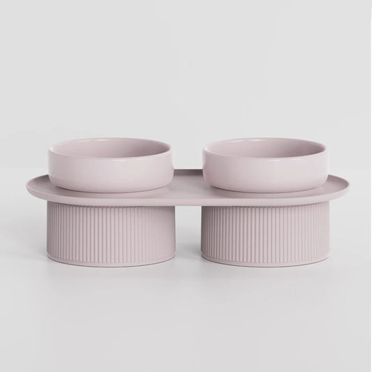 Elevated Double Bowls with Stand