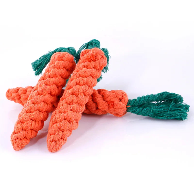 Carrot Cotton Rope Chew Toy