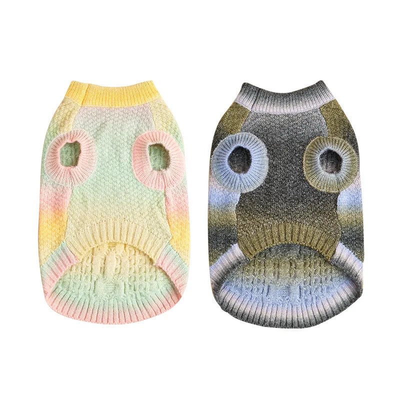 Gradient Cable Knit Sweater