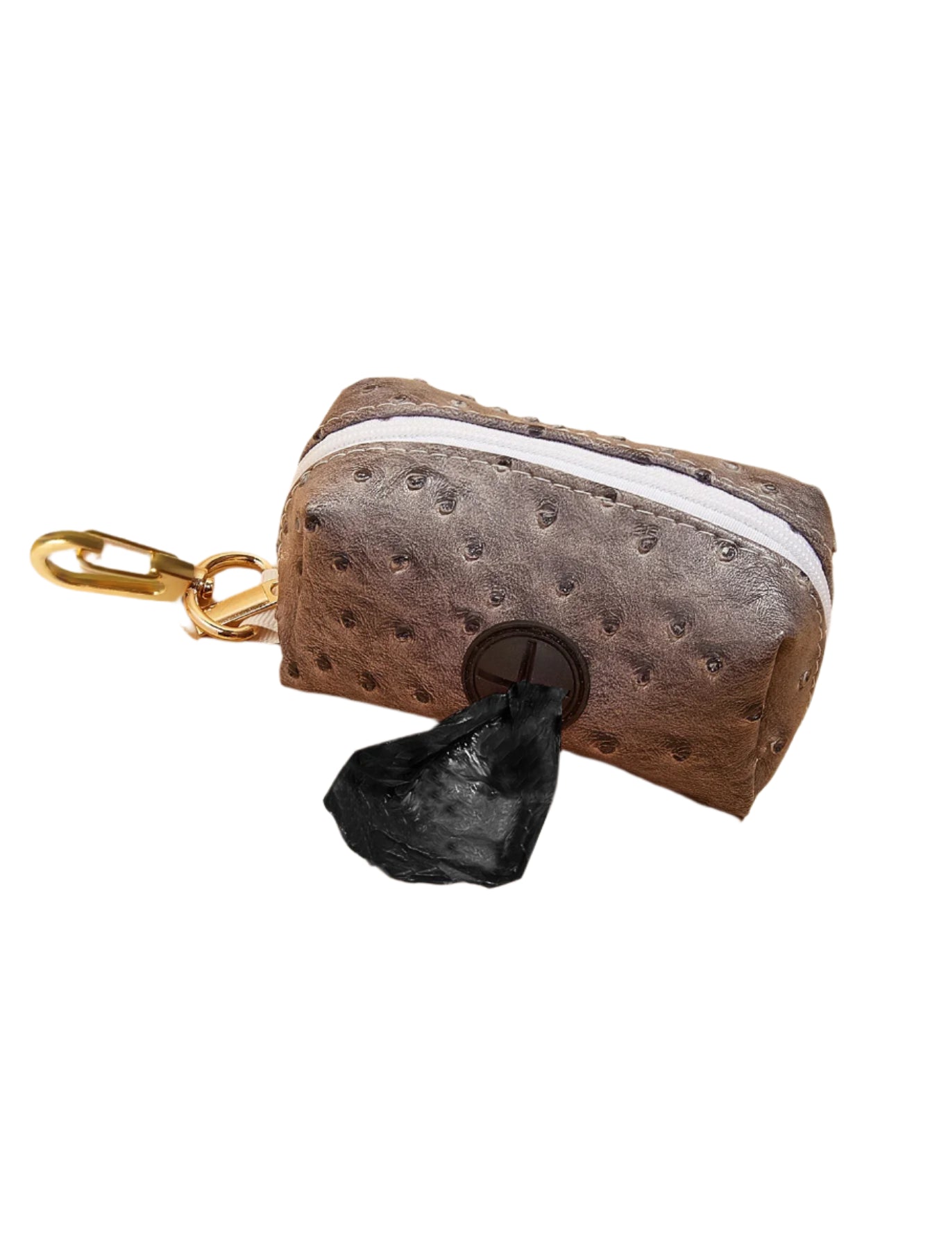 Premium Faux Leather Poop Bag Holder