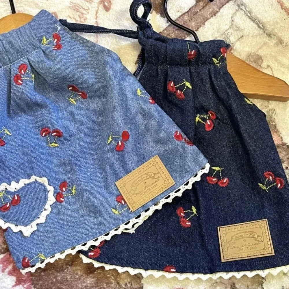 The Cherry Picnic Denim Dress