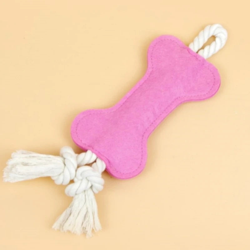 Plush Squeaky Dog Bone Toy