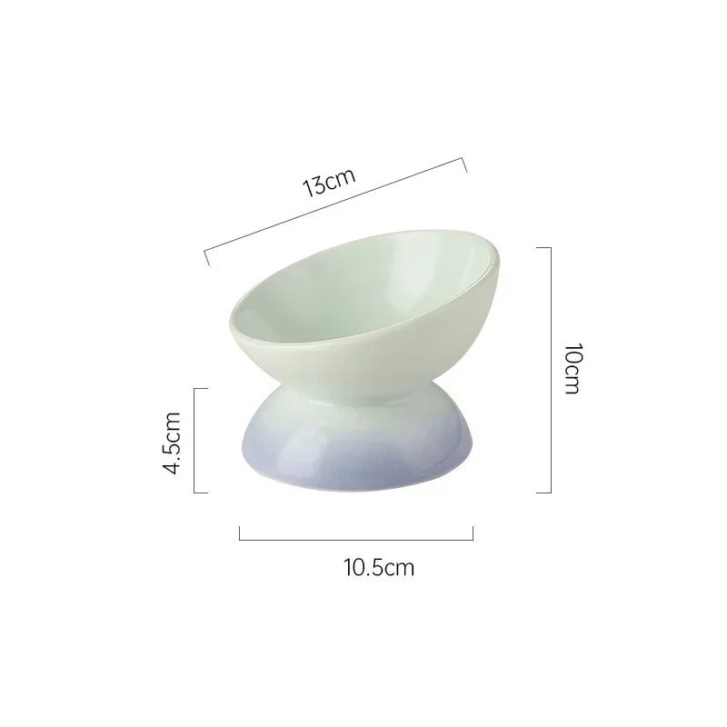 Tilted Gradient Ceramic Bowl