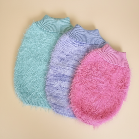 Cozy Fuzzy Turtleneck Dog Sweater