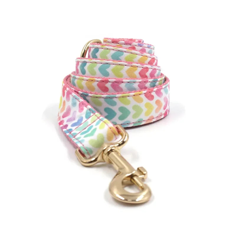 Rainbow Heart Collar & Leash