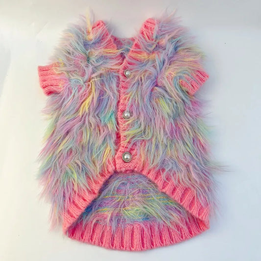 Rainbow Fluffy Sweater