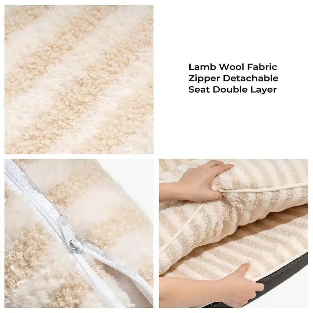Striped Plush Sofa Bed