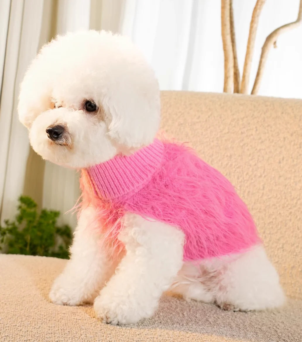 Cozy Fuzzy Turtleneck Dog Sweater