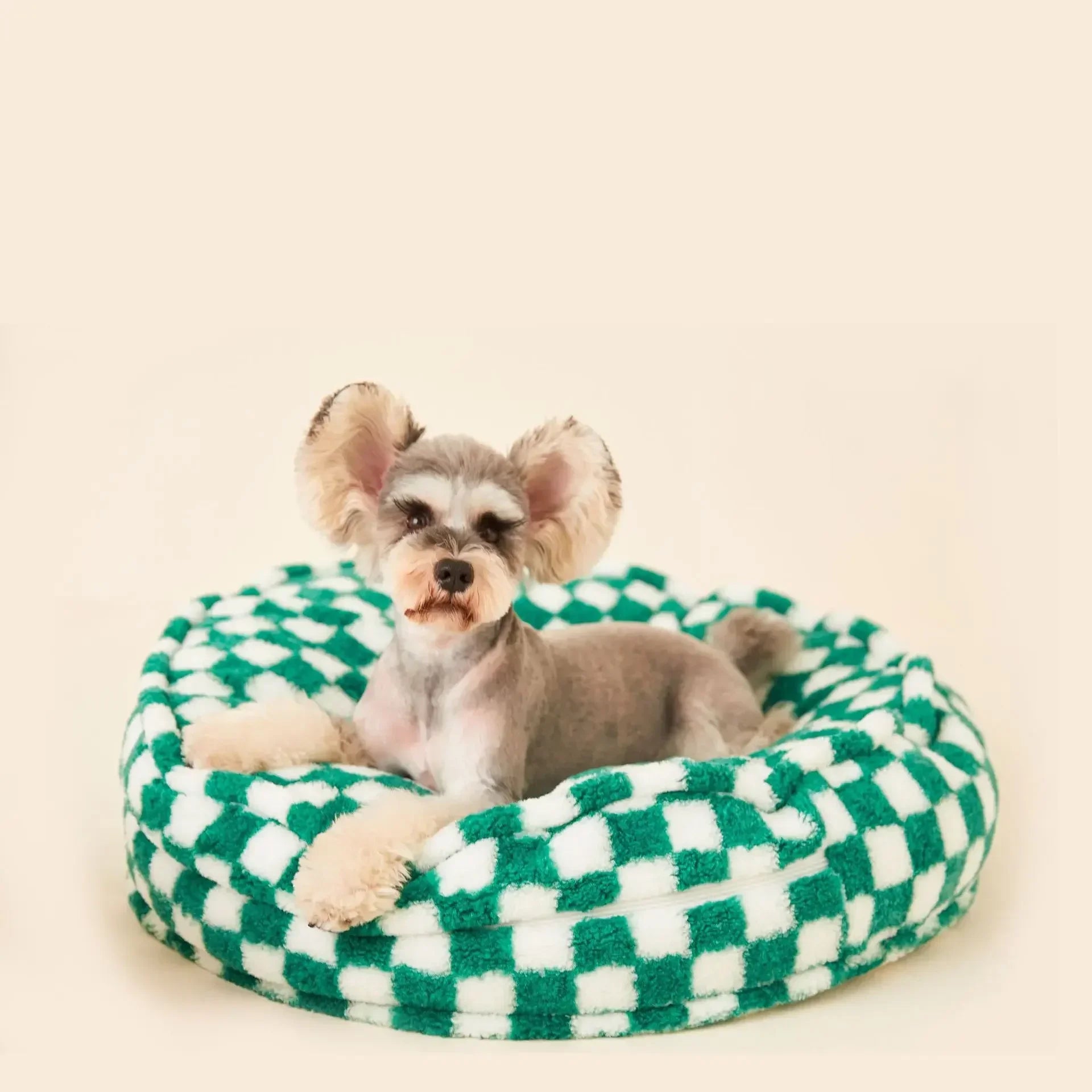 Soft Plush Checkerboard Bed