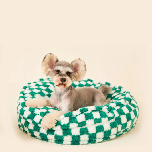 Soft Plush Checkerboard Bed