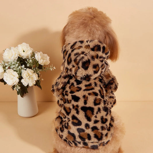 Leopard Print Dog Hoodie