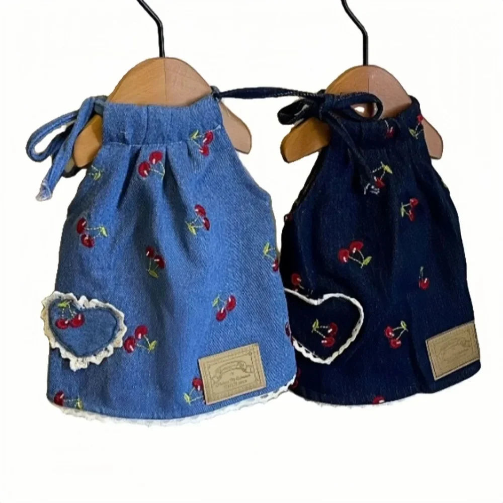 The Cherry Picnic Denim Dress